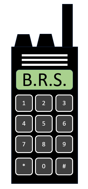 Radio with letters BRS in display area